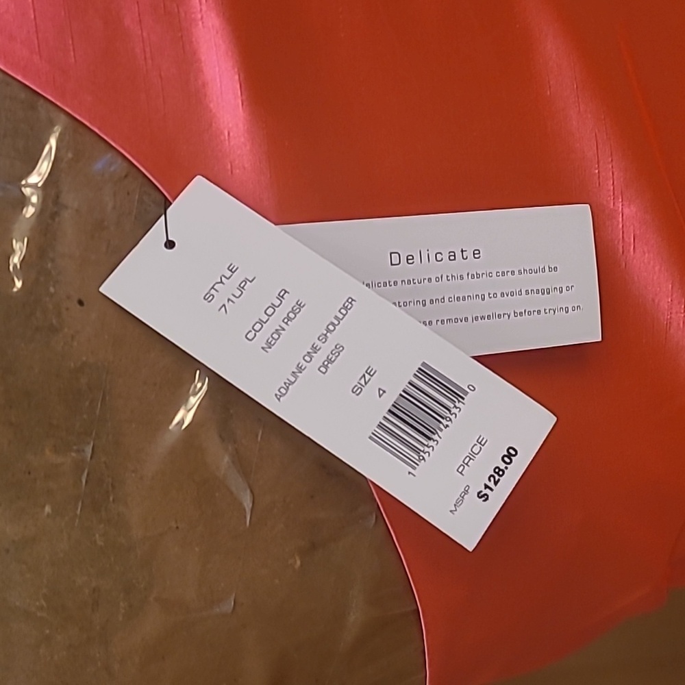 NWT French Connection Womens Satin Adaline Midi Cocktail Party Dress Pink Size 4 - Picture 8 of 9